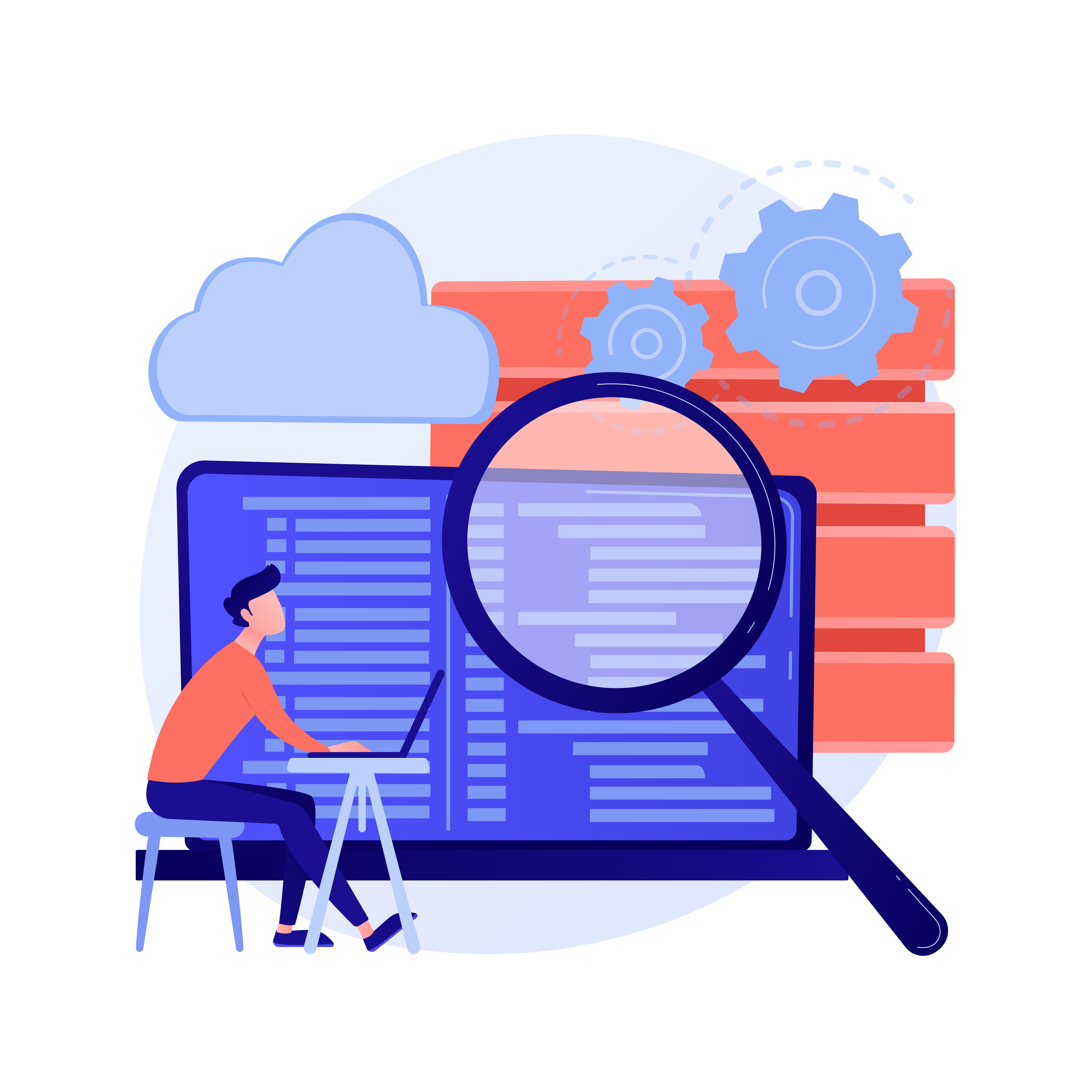 QA tester vector concept metaphor