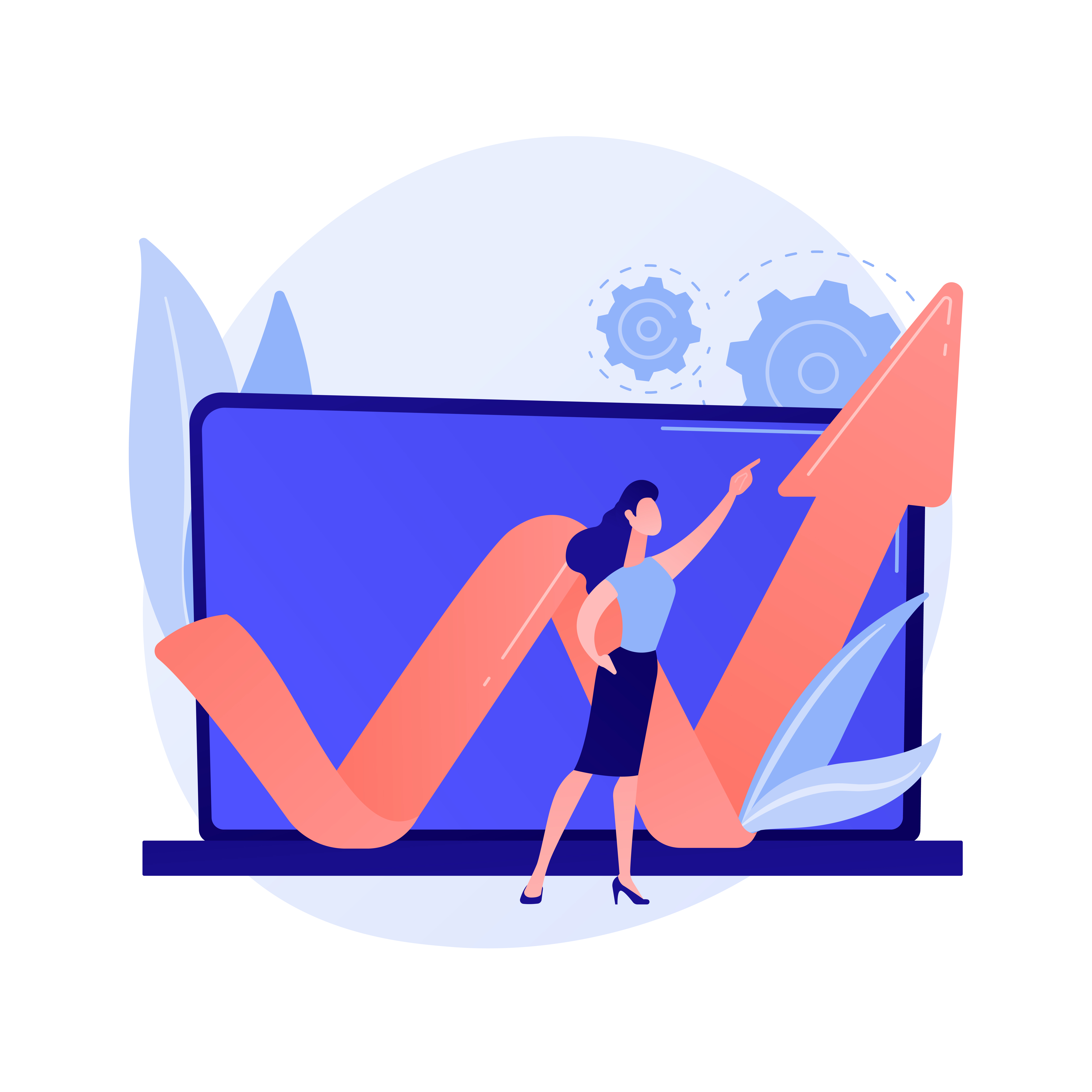 Data center abstract concept vector illustration.