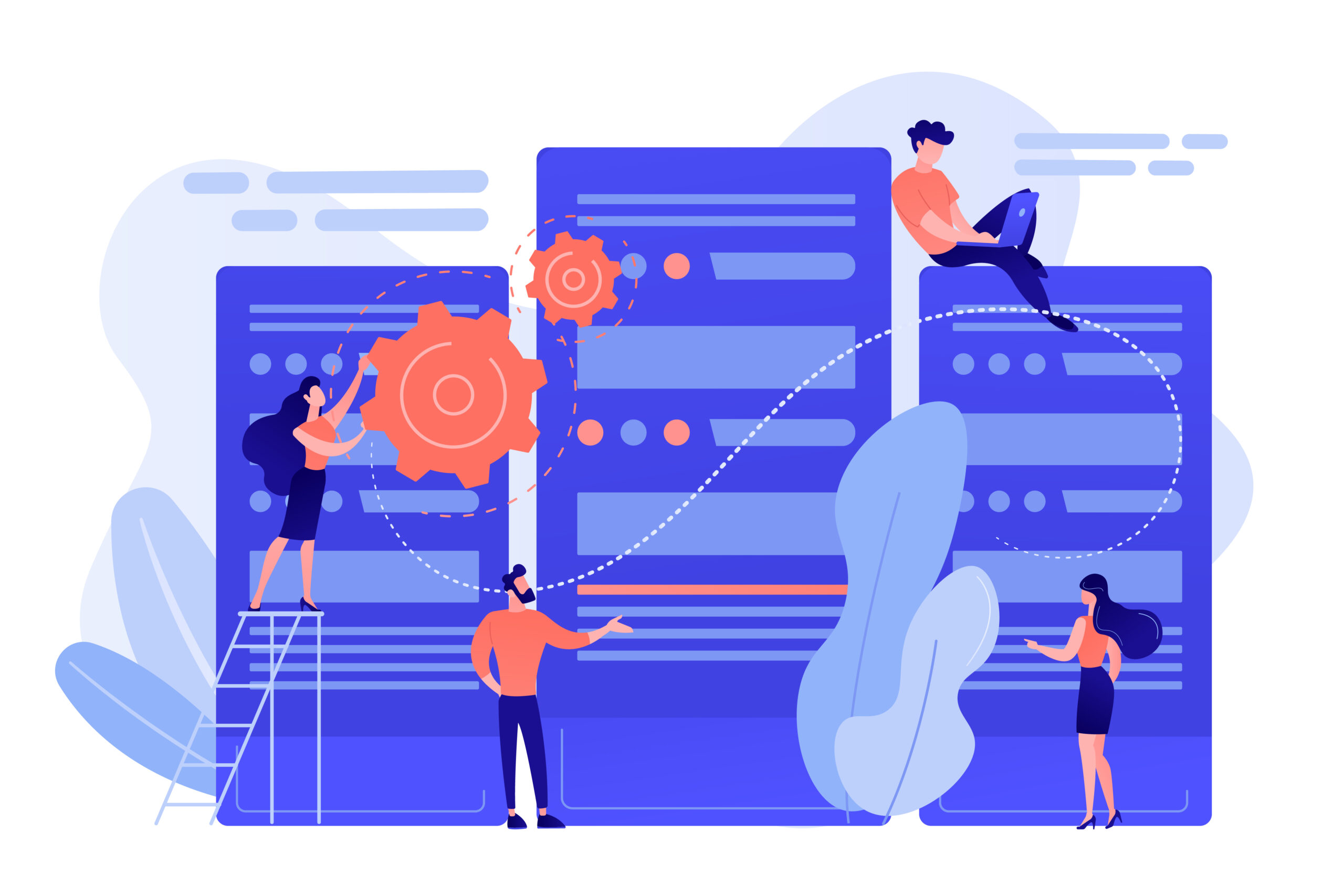 Data center concept vector illustration.